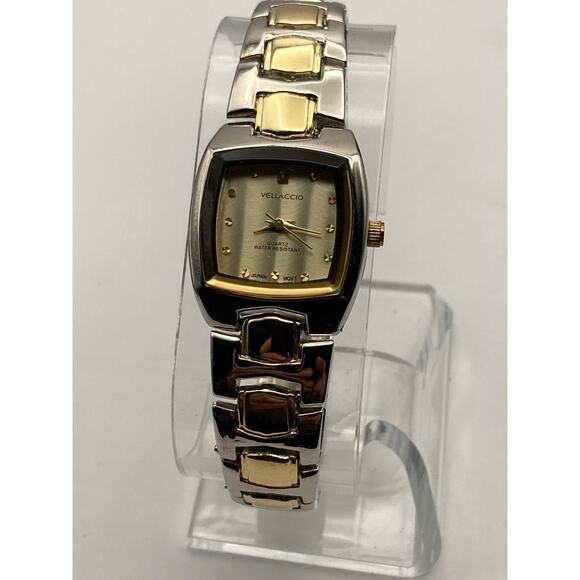 Stylish Vellaccio Women's Quartz Watch 23mm Gold and Silver Tones - New Battery - Picture 5 of 9